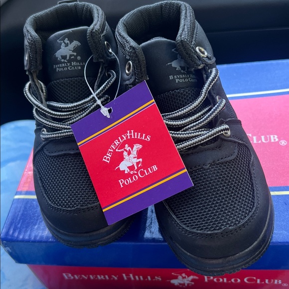 Kids size 6 Beverly Hills Polo Club-black sneakers boot - Picture 1 of 6
